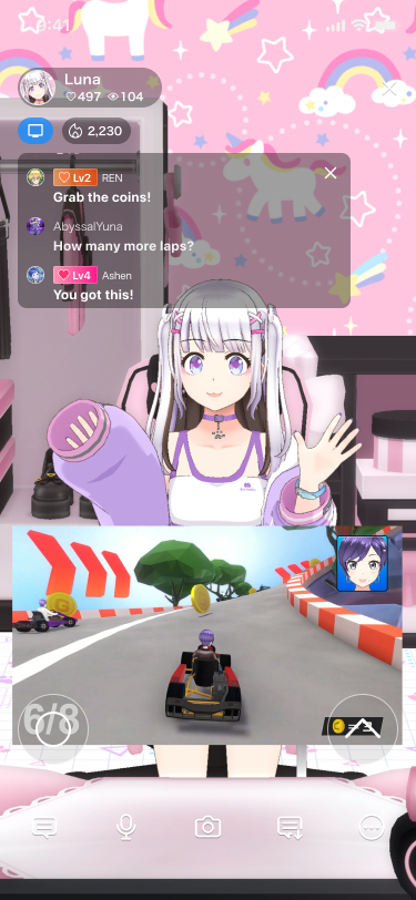 OBS 插件接入後的遊戲實況畫面